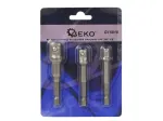 Galvučių adapterių suktuvui komplektas 1/4&Prime; / 3/8&Prime; / 1/2&Prime;, 3 vnt. GEKO G15010