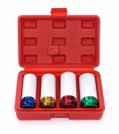 Smūginės galvutės lengvojo lydinio ratlankiams, 17/19/21/22 mm, 1/2", 4 vnt. rinkinys KD10523