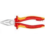 Kombinuotos replės elektrikui 180mm VDE KNIPEX