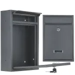 Metalinė pa&scaron;to dėžutė 320 &times; 240 &times; 80 mm, juoda GEKO G10921
