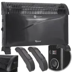 Konvektorinis &scaron;ildytuvas su termostatu 2000 W, juodas GEKO G80437