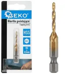 HSS grąžtas-sriegiklis su HEX kotu, M3 &times; 0,5 mm GEKO G38130