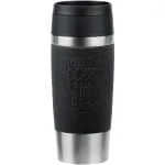 Emsa TRAVEL MUG Classic Thermo Mug (black/stainless steel, 0.36 liters)