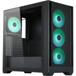 Silentware Flow 110 A-RGB, tower case black, tempered glass