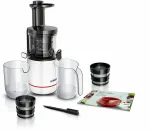 Bosch MESM500W sulčiaspaudė Lėtaeigė sulčiaspaudė 150 W Juoda, Balta