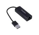 Lanberg NC-0100-01 kabelio sąsajos / lyčių adapteris USB-A RJ-45 juodas