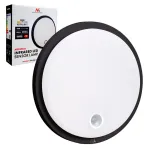 Maclean LED lamp with motion sensor, PIR sensor, black, 10W, IP65, 1000lm, neutral color, MCE525 B