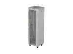 19" 42U Standing Rack Cabinet 600&times;600 Gray with Glass Door and LCD (Flat Pack)