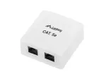 Surface mount box 2x RJ45 Cat.5E white