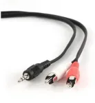 Gembird 2,5 m, 3,5 mm / 2xRCA, M/M garso kabelis, juodas, raudonas, baltas