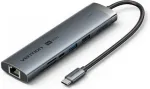 Stacja dokująca USB-C 9w1 Vention 4K 60Hz 100W PD 0,15m
