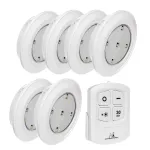 &bdquo;Maclean Energy MCE165&ldquo; nuotolinio valdymo LED lempų rinkinys, AAA baterijos, 6 vnt. rinkinyje
