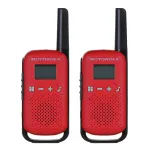 &bdquo;Motorola TALKABOUT T42&ldquo; dvipusis radijo imtuvas, 16 kanalų, juodas, raudonas