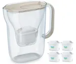 Style Essential water filter jug 2.4l + 4 cartridges, sand