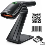 Wireless barcode scanner 1D 2D scanner stand USB