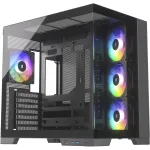Silentware View A-RGB, tower case black, tempered glass x2