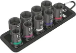 Wera Zyklop Speed ratchet set 8100 SC 2, 37 pieces, tool set (black/green, speed ratchet with swiveling head, 1/2)