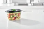 &bdquo;FoodSaver FFC022X&ldquo; maisto laikymo indas, ovali dėžutė, 1,2 l, juodas, permatomas, 1 vnt.