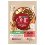 PURINA One Mini/Small Active Beef - &scaron;lapias &scaron;unų ėdalas - 85 g