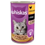 WHISKAS vi&scaron;tienos padaže - &scaron;lapias kačių ėdalas - 400 g