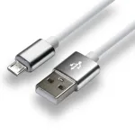&bdquo;everActive&ldquo; USB laidas 1 m &ndash; baltas, silikoninis, greito įkrovimo, 2,4 A &ndash; CBS-1MW
