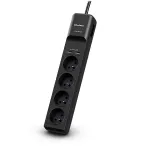 &bdquo;CyberPower Tracer III P0420SUD0-FR&ldquo; vir&scaron;įtampių apsauga, juoda, 4 kintamosios srovės lizdai, 200&ndash;250 V, 1,8 m