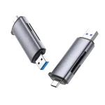 Ugreen 50706 kortelių skaitytuvas USB/Micro USB sidabrinis