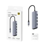 Cudy UH500 laptop dock/port replicator USB 3.2 Gen 1 (3.1 Gen 1) Type-C Grey, Silver