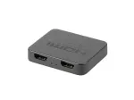 Splitter video HDMI- 2x HDMI 4K + port USB-C czarny