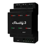 Shelly Pro 3 DIN Rail 3-channel Relay, WiFi/LAN