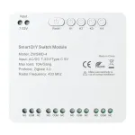 4-channel ZigBee switch module with voltage-free DC 32V contact Avatto ZWSMMD-4-32V