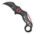 SCK Steel Claw Knives Karambit K29 knife, black and red