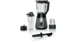 &bdquo;Bosch Serie 4 MMB6177S&ldquo; trintuvas, 1,5 l, stalinis trintuvas, 1200 W, juodas, sidabrinis