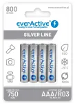 Įkraunamos baterijos &bdquo;everActive Ni-MH R03 AAA&ldquo; 800 mAh &bdquo;Silver Line&ldquo;
