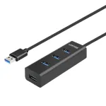 UNITEK Y-3089 sąsajos &scaron;akotuvas USB 3.2 Gen 1 (3.1 Gen 1) Type-A 5000 Mbit/s Juodas