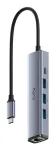 &bdquo;Cudy UH605&ldquo; sąsajos &scaron;akotuvas USB 3.2 Gen 1 (3.1 Gen 1) Type-C 5000 Mbit/s Pilkas, Sidabrinis