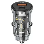 Car charger 30W 1xUSB+1 1xUSB-C Fast charge