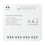ZigBee 4-channel switch module with voltage-free DC 32V contact Avatto ZWSMMD-4-250V