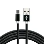 &bdquo;everActive&ldquo; USB-C laidas 1 m &ndash; juodas, silikoninis, greito įkrovimo, 3A &ndash; CBS-1CB