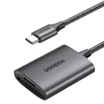 Ugreen SD/TF kortelių skaitytuvas Ugreen CM401 USB C 5Gb/s - pilkas