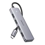 &bdquo;Ugreen Hub&ldquo; 4 viename USB-C adapteris į 4 &times; USB 3.0 + USB-C, pilkas