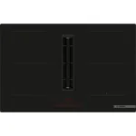Bosch PVQ811H26E Series 6, self-sufficient hob (black, 80 cm, with integrated extractor hood, Home Connect)