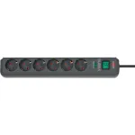 Brennenstuhl Eco-Line 6-way power strip (anthracite, 1.5 meters, 13,500A surge protection)