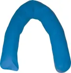 Bed positioning cushion U-crescent in silicone fibre Blue