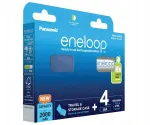 Įkraunamos baterijos PANASONIC ENELOOP AA 2000 mAh 4 vnt. + dėklas (BK-3MCDE/4CP+DĖKLAS)