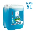 MILL CLEAN CLEANS 5 litrai. Skystas valiklis langams, veidrodžiams, plytelėms ir stalvir&scaron;iams. Pa&scaron;alina dulkes ir riebalų dėmes nepalikdamas dryžių ar dėmių. Didelis 5 litrų bakelis idealiai tinka įmonių, vie&scaron;bučių ir biurų valymui.