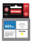 &bdquo;Activejet AE-603YNX&ldquo; ra&scaron;alas (pakeičia &bdquo;Epson 603XL T03A44&ldquo;; &bdquo;Supreme&ldquo;; 14 ml; geltonas)
