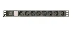 &bdquo;Gembird EG-PDU-014-C14&ldquo; maitinimo paskirstymo blokas (PDU), 8 kintamosios srovės lizdai, 1U, juodas