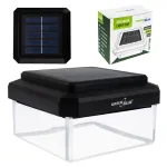 GreenBlue Solar LED Post Light, 80x80mm, Envelope-Shaped Canopy, 3200K, GB127 WW