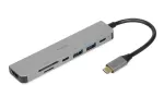 &bdquo;iBox IUH3SL4K&ldquo; sąsajos &scaron;akotuvas USB C tipo 5000 Mbit/s sidabrinis